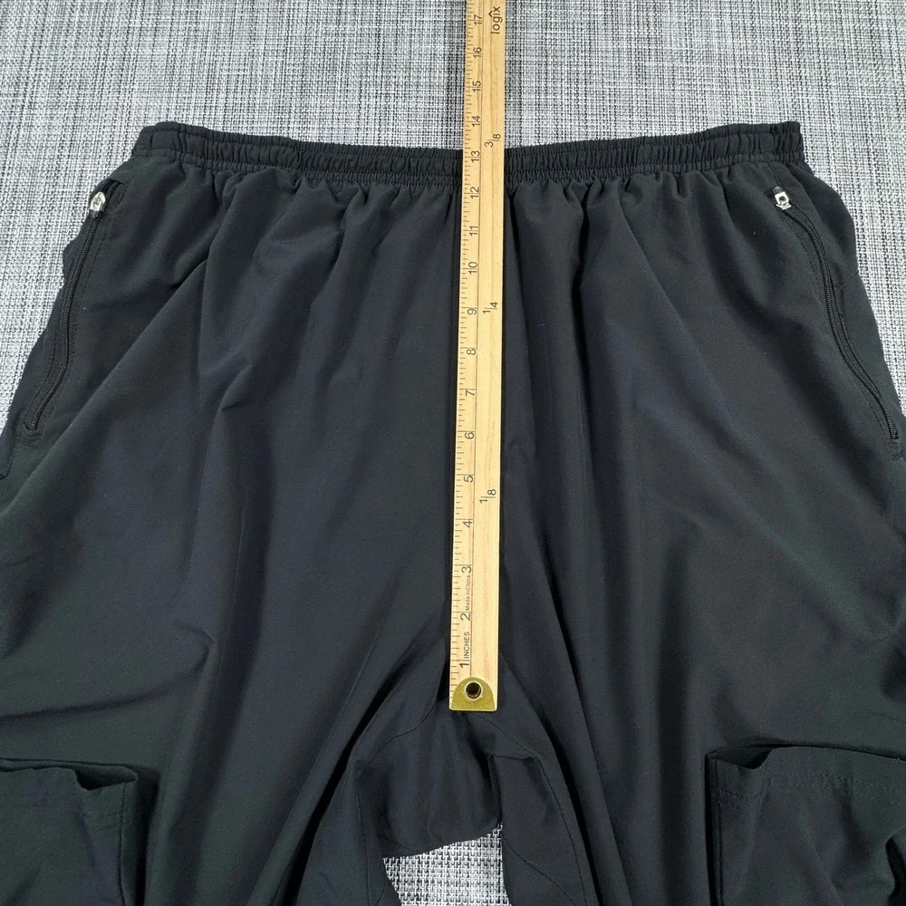 Nike Mens Pants Fit Dry Track Athletic Black XXL Ankle Zip Pockets Elastic Waist